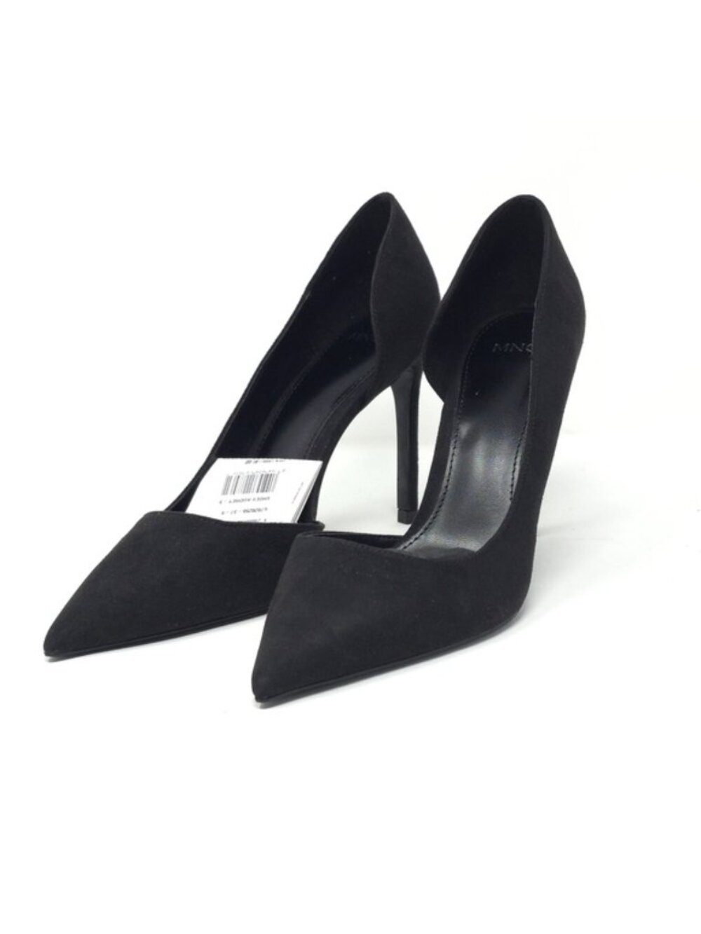 Mango Audrey Black Suede Pointed Toe Stiletto Pumps Size EU 37 / US 9.5M